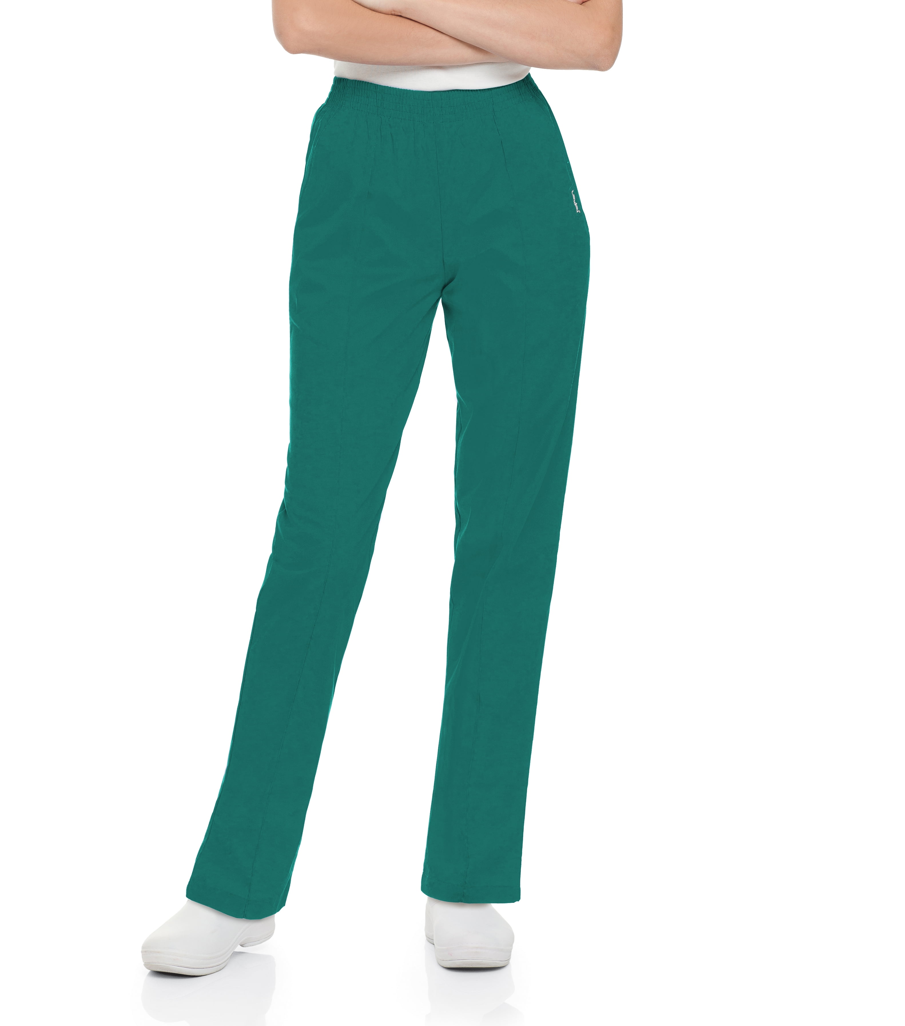Landau Essentials Pantalon d'Uniforme à 2 Poches pour Femmes : Coupe Classique et Décontractée, Taille Élastique 8320