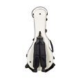 thumbnail image 4 of Crossrock Fiberglass Mandolin Case - Contoured for A & F-Style (Universal Fit) | Milky White Gloss Forest Green Velvet TSA Lock Backpack Straps Accessory Compartment - Sleek Pro Travel Case, 4 of 5