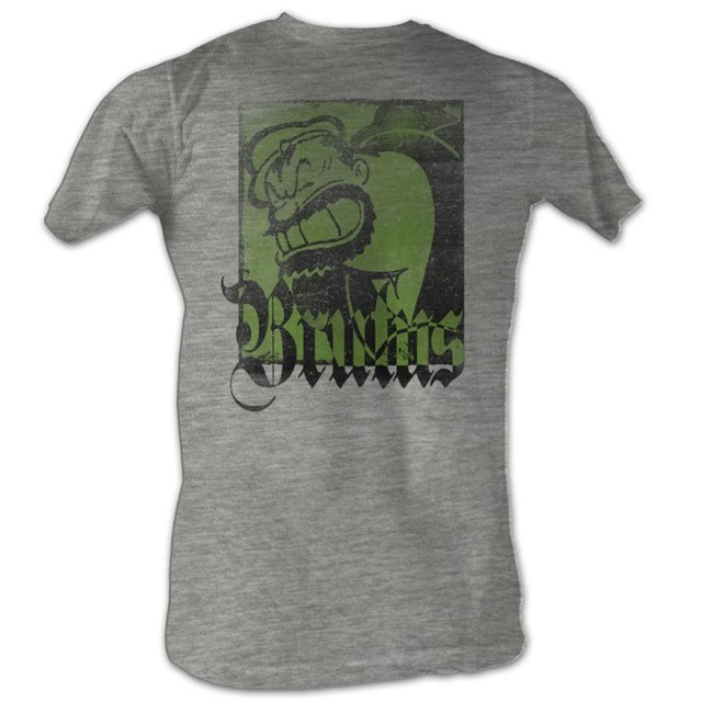 Popeye T-Shirt à Manches Courtes pour Adulte à Visage Vert Comics