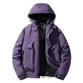thumbnail image 3 of Sentmoon Winter Jackets for Women Winter Coats for Men Holiday Gift Set Solid Color Thickened Pocket Zipper Graphene Lining Couples Jacket Warm Three-Proof Windbreaker Long-Sleeved Hooded Parkas, 3 of 4