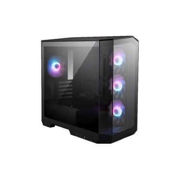 MSI MAG PANO M100R PZ Étui de Jeu Micro ATX Noir, Prise en Charge de la Carte Mère à Connexion Arrière, Écran Panoramique à 270 Degrés
