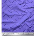 thumbnail image 1 of Soimoi Purple polyester Crepe Fabric Artistic Waves Abstract Print Sewing Fabric Yard 42 Inch Wide, 1 of 5