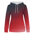 thumbnail image 4 of Penkiiy Chandails à Capuche pour Femmes Mode Chandails Décontractés pour Femmes Sweat à Capuche Patchwork Blouse à Capuche Rouge Vêtements Y2K, 4 of 4
