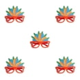 thumbnail image 2 of Baohd Cadre de Lunettes Plume DIY Carnaval Décoratif Drôle Meuble-Lavabo Scène Performance Robe Décoration Fête Rouge 5Ensemble, 2 of 6
