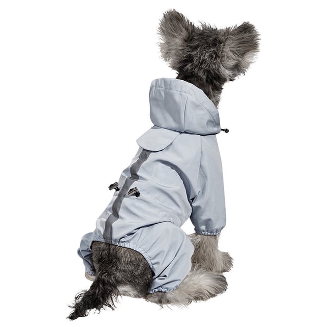 Waterproof Adjustable Dog Raincoat Reflective Dog Rain Jacket With Hoodie Lightweight Dog Rain Coat Dog Poncho Slicker For Small Medium And Large Dogs L As shown