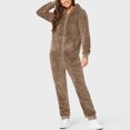 thumbnail image 1 of Liquidation d'Hiver Femmes Combinaison à Capuche à Manches Longues Pyjama Décontracté d'Hiver Chaud Combinaison de Nuit Entraînement Combinaisons pour Femmes en Liquidation, 1 of 6