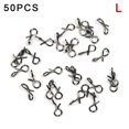 thumbnail image 1 of 50Pcs Stainless Steel Fly Fishing Snap Hooks / Links / Connectors Quick Change, 1 of 4