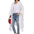 thumbnail image 1 of Celmia Cardigan Mince pour Femmes à Manches Chauve-Souris, Cache-Maillot des Fêtes, 1 of 7