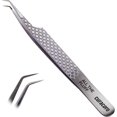 thumbnail image 1 of Curacoro Lash Tweezer - Professional & Precision Fiber Tip Grip Lash Tweezers for Eyelash Extensions, Multi Shapes & Purposes Tweezers for Volume, Isolation & Classic Lashes (Silver, All The Fluff), 1 of 8