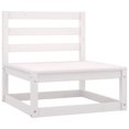 thumbnail image 1 of vidaXL Garden Middle Sofa White Solid Wood Pine, 1 of 1