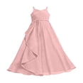 thumbnail image 5 of DuoJiaJ Robe Trapèze pour Fille Demoiselle d'Honneur Junior Robe Maxi Fluide en Mousseline Robe de Mariage Fête Concours Taille 11-12 Ans, 5 of 5