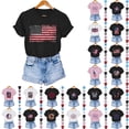 thumbnail image 1 of VKOYWKM T-Shirts du 4 Juillet pour Femmes Fête de l'Indépendance T-Shirts Graphiques Drapeau Américain Manches Courtes Col Rond Patriotiques T-Shirts du 4 Juillet, 1 of 7