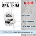 thumbnail image 4 of Delta Robinet Moderne Raincan Système de Douche Rond à 2 Réglages Incluant Pomme de Douche Pluie et Douchette à Main Chrome, Système de Douche Rainfall Chrome, Valve de Douche et Trousse de Garniture, Chrome 342702, 4 of 5