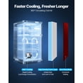 thumbnail image 3 of VEVOR Mini Fridge with Freezer, 3.2 Cu.Ft, Two Door Compact Refrigerator with Adjustable Temperature, Glass Shelf, Energy Efficient Dorm Fridge, Red, 3 of 9