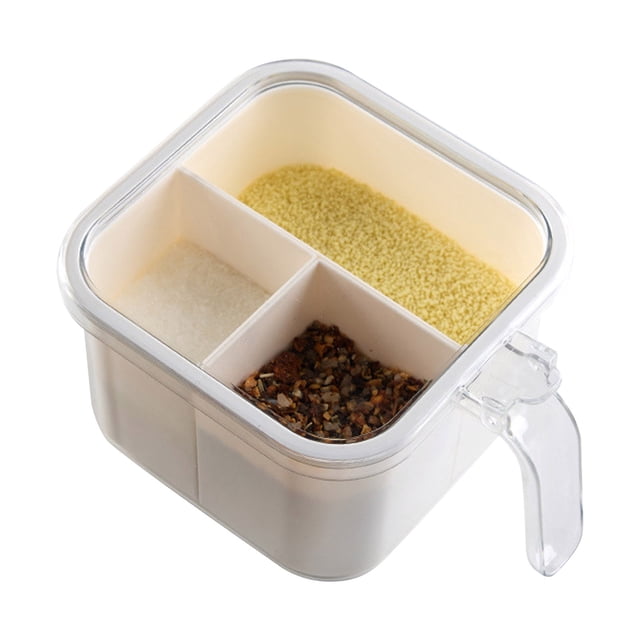 Distributeur de Condiments à 4 Compartiments, Pot à Condiments Multifonctionnel Épais pour Cuisine et Hôtels