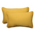 thumbnail image 1 of Pillow Perfect 593333 Indoor-Outdoor Forsyth Soleil Rectangular Throw Pillow, Yellow - Set of 2, 1 of 1