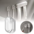 thumbnail image 2 of Wall Mounted Toothbrush Holder With Cup Organizer For Toothbrush Bathroom Storage Rack Without Drilling, 2 of 3