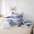 thumbnail image 5 of YST 7 Pcs Marble Comforter Set Full Size, Stone Pattern Fluid Bed In A Bag With Flat Sheet And Fitted Sheet For Adults, Liquid Quicksand Metallic Marble Bedding Set With Pillowcases & Shams, 5 of 5