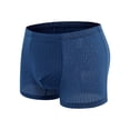 thumbnail image 1 of Long Leg Boxer Briefs for Men Athletic Swim Trunks Ice Silk Mesh Breathable Elastic Waist Solid Color Underwear, 1 of 8