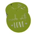 thumbnail image 1 of Inkdotpot Made With Love Text Bottle Tag Real Silver Foil Favor Hang Tag 100 Pack, 1 of 1