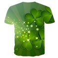 thumbnail image 3 of Chemises à Manches Courtes pour Hommes T-Shirt Décontracté à Manches Courtes Imprimé Jour de la Saint-Patrick Col Rond Chandail Blouse, 3 of 8