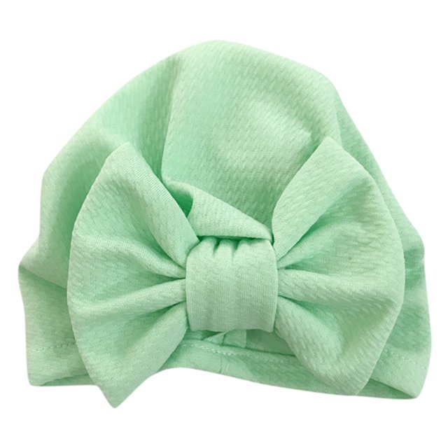 0-6 Month Baby Cute Unisex Hat Solid Elastic Big Bow Design Hat