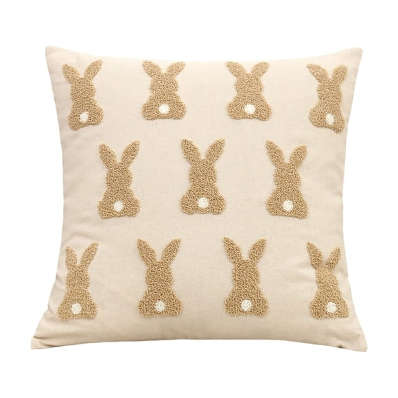 Living Room Decor Embroidered Rabbits Pillow Cushion Easter Living Room Sofa Headboard Backrest Cushion Pillowcase Sofas for Living Room