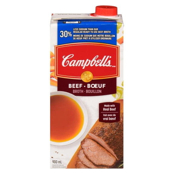 Campbell's® Ready to Use 30% Less Sodium Beef Broth, Shelf Stable