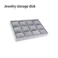 thumbnail image 2 of Youkk Bracelet Box Watch Pendant Stud Earring Tray 12 Grid Plate with Pillow Jewelry Organizer Multifunction Packing Tool Case Gray velour Gray velour, 2 of 6