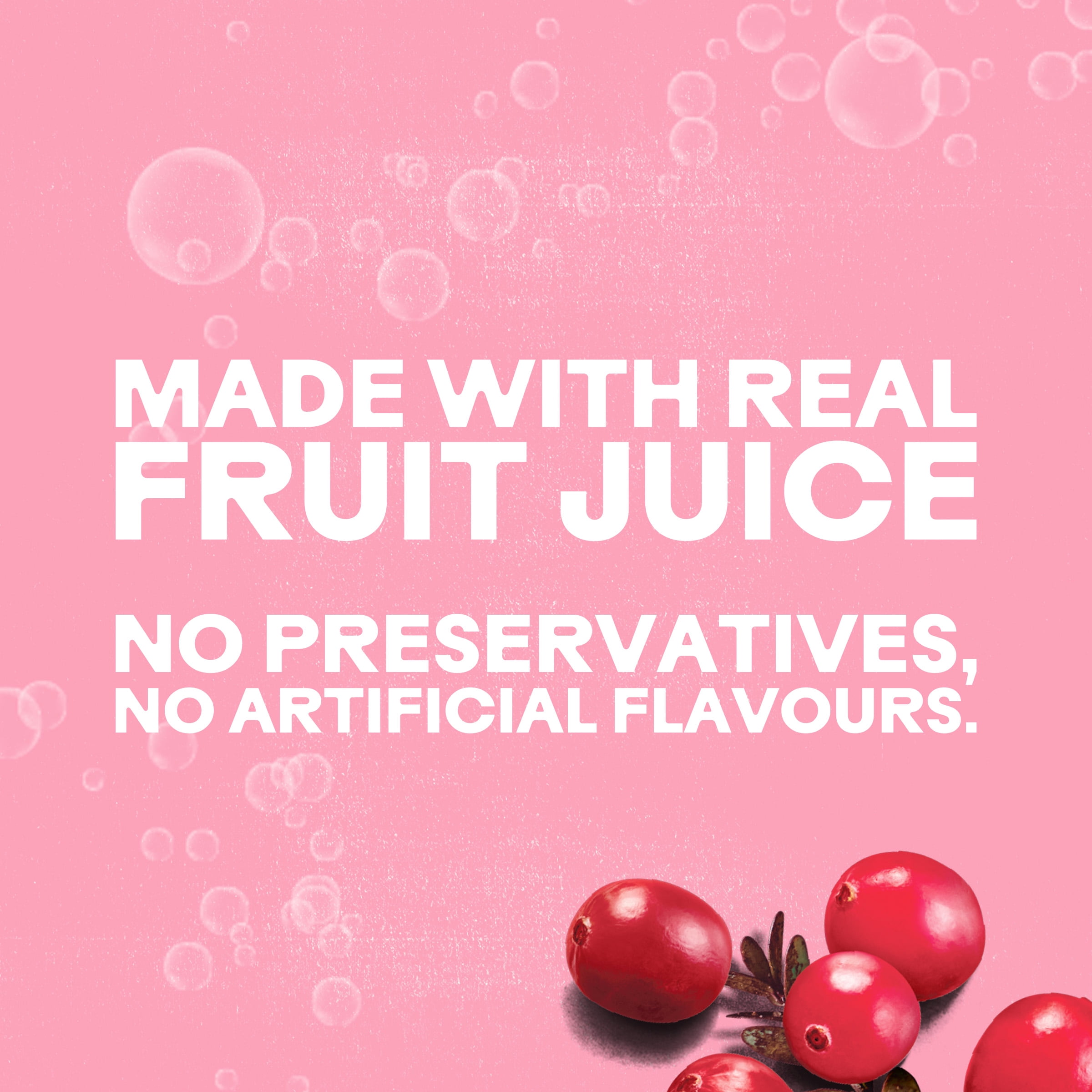 Ocean Spray boisson pétillante rose 6 canettes. Une explosion de bulles fruitées. Le goût rafraîchissant des canneberges roses, blanches et rouges mêlé à des bulles. Sans allergènes. Recyclable.