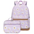 thumbnail image 1 of 2PCS Daisy Printed Kids Backpack Girls School Bookbag Set Elementary Students Daypack with Lunch Bag, 1 of 9