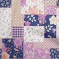 thumbnail image 1 of oneOone Polyester Spandex Medium Blue Fabric Asian Floral Mix Patch Fabric For Sewing Printed Craft Fabric By The Yard 56 Inch Wide, 1 of 4
