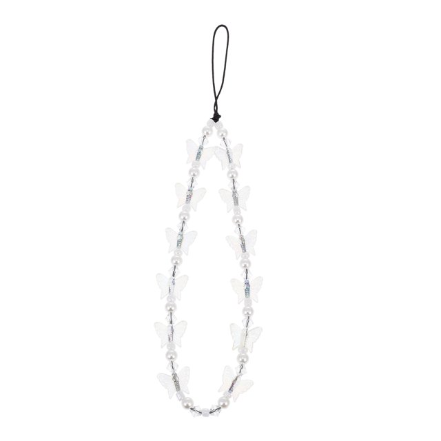 Transparent Phone Chain Phone Anti-lost Lanyard Cellphone Butterflies Ornament