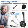 thumbnail image 4 of OUSITAID Casque USB avec Microphone à Réduction de Bruit Écouteurs pour Ordinateur avec Volume et Micro Silencieux pour PC Ordinateur Portable Casque Filaire Casque pour Centre d'Appels d'Affaires pour Skype Bureau Salle de Classe, 4 of 9