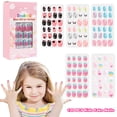 thumbnail image 3 of Ongles Postiches pour Enfants 120 Pcs Pré-Colle Couverture Complète Ensembles d'Ongles Postiches, 3 of 8