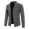 thumbnail image 4 of Grrvtrz Men Cardigans Sweaters Winter Thicker Warm Sweaterscoats Outwear V-Neck Casual Button Down Slim Fit Sweaters with Pockets, 4 of 5