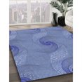 thumbnail image 3 of Ahgly Company Machine Washable Indoor Rectangle Transitional Sky Blue Area Rugs, 3' x 5', 3 of 7
