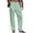 Mint Green, variant on RXIRUCGD Men's New Linen Pants Drawstring Elastic Solid Color Loose Casual Trousers, White, Size: XL