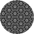 thumbnail image 1 of Ahgly Company Machine Washable Indoor Round Transitional Charcoal Black Area Rugs, 3' Round, 1 of 7