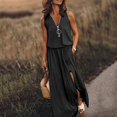 thumbnail image 2 of Ketyyh-chn99 Robes pour Femmes Femme Élégante Robe de Soirée Combinaisons Manche à Volants Shorts Robe Courte Noir,4TG, 2 of 5