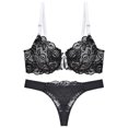 thumbnail image 1 of Kcodviy Womens Thin Cup Lace Women Bras Push Up Colorblock Bra Set Shaped Pack Bras for Women Push Up Set Womens Bras Push Up Underwire Womens Bras Pack Woman Bras, 1 of 2
