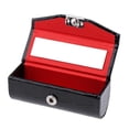 thumbnail image 4 of HILABEE Leather Lipstick Case Holder Storage Box With Mirror For Purse - Black, as, 4 of 7