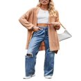 thumbnail image 1 of Women‘s Autumn Solid Color Long Sleeve Open Front Knitwear Sweater, 1 of 7