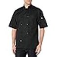 thumbnail image 3 of Uncommon Threads 0415-0102 Small Short Sleeve Chef Coat in Black, 3 of 4