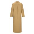 thumbnail image 4 of cfhntfmh Robes Maxi pour Femmes Décontractées d'Automne à Col, Manches Longues, Chemises Boutonnées, Robe Douce en Coton et Lin, 4 of 5