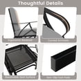 thumbnail image 4 of Gymax Patio Glider Chair Single Outdoor Rocking Chair w/ Seat & Back Cushions Gray, 4 of 9
