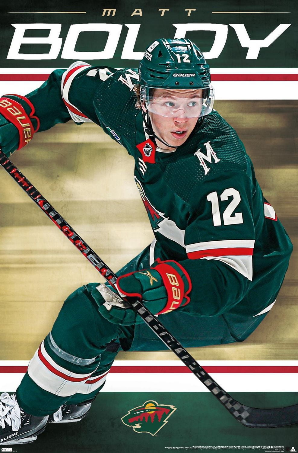 NHL Minnesota Wild - Matt Boldy 23 Wall Poster, 22.375" x 34"