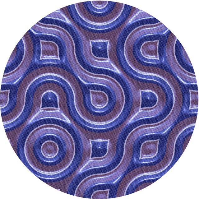 Ahgly Company Tapis de Zone Rond d'Intérieur Lavable à la Machine, Transitionnel, Bleu Ardoise Moyen, 5 Pieds Rond