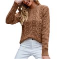 thumbnail image 1 of Birdeem Mode Femmes Automne Hiver Nouveau Chandail à Manches Longues Hauts Torsades Pâte Tricot Chandail, 1 of 1