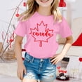 thumbnail image 2 of GDREDA Canada T-Shirts Imprimé Drapeau Filles T-Shirt à Manches Courtes Été Col Rond T-Shirt Coupe Décontractée T-Shirts Basiques, 2 of 4